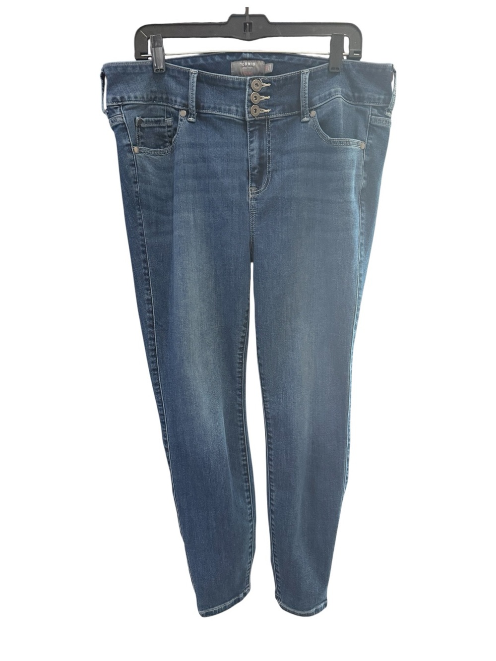 Torrid Super Soft High Rise Triple Button Jegging Jeans Medium Wash 16S Short - Picture 1 of 8